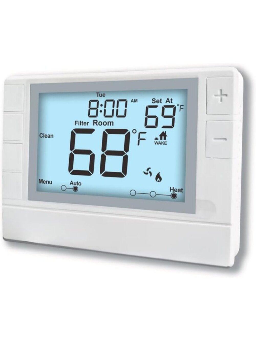 Smart Programmable Thermostat for Home HVAC, Multi-Stage 2 Heat/2 Cool, Backlit